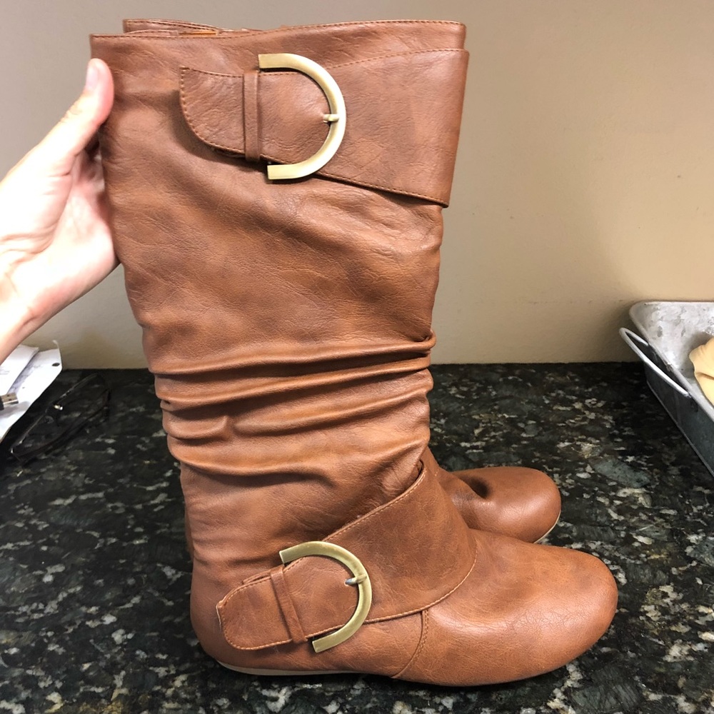 Tan boots